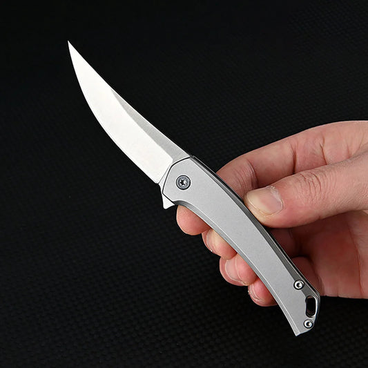 Portable Camping Folding Knife Small D2 Blade Shape Pocket Knifes EDC Outdoor Foldable Survival Tactical Hunting Cutting Knives